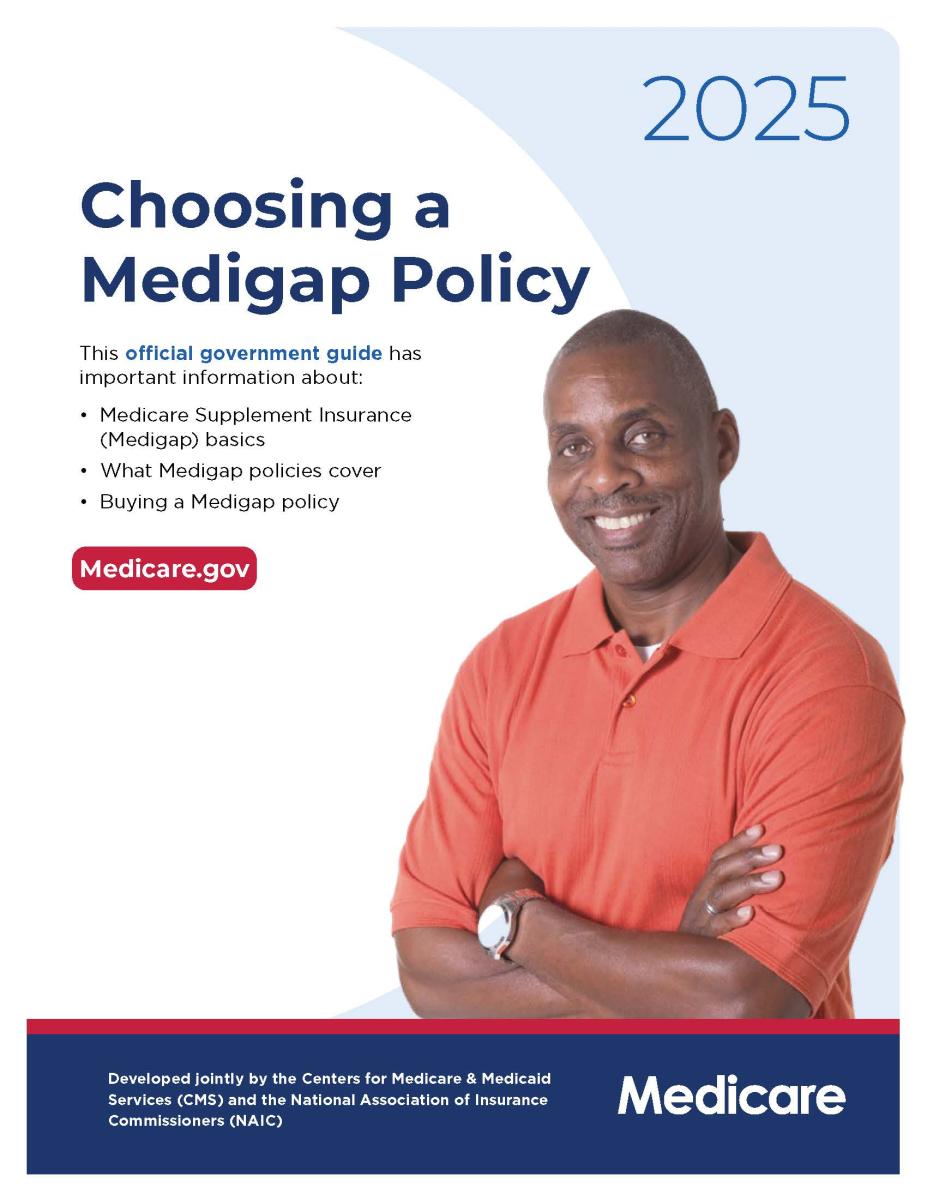 choosing medigap policy brochure front page