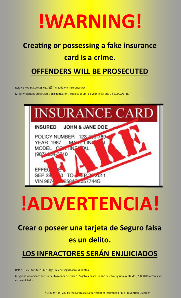 flyer with information warning about insurance fraud