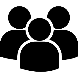 3 Silhouettes icons of people